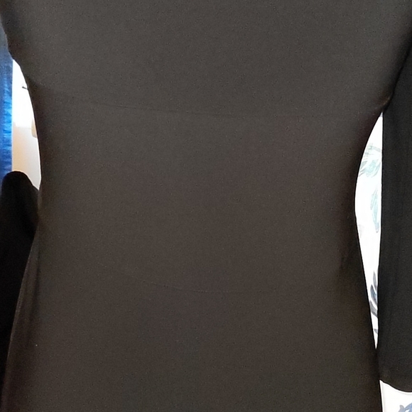 Beautiful black Chaps half/elbow sleeve dress, EXCELLENT CONDITION, petite small - Picture 6 of 8